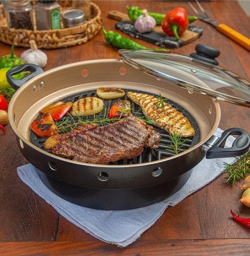 Churrasqueira de fogão Grill Brasilar antiaderente sem fumaça