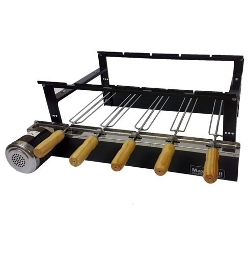 Churrasqueira-rotativa-elétrica,-com-5-espetos,-para-churrasqueira-pré-moldada,-marca-Max-Grill Churrasqueira-rotativa-elétrica,-com-5-espetos,-para-churrasqueira-pré-moldada,-marca-Max-Grill
