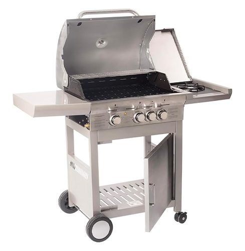 Mimo Style, Churrasqueira Inox a Gás de Carrinho com 3 Queimadores