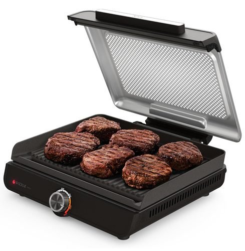 Ninja Sizzle Smokeless Indoor Grill 127V, sem fumaça, antiaderente, até 260°C e fácil de limpar